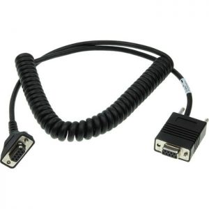 Cablu serial RS-232, DB9 mama, elicoidal, 2.47m