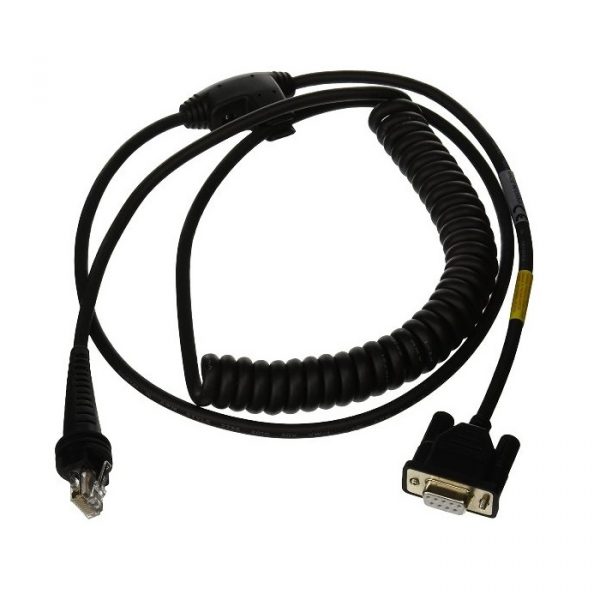 Cablu RS-232, spiralat, negru, 0.3m